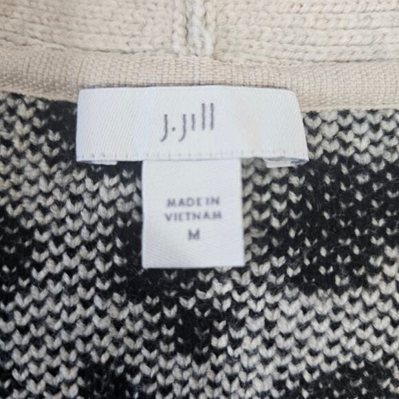 J.Jill Cotton Blend Button Front Cardigan Sweater Leopard Print Size M - Picture 4 of 7